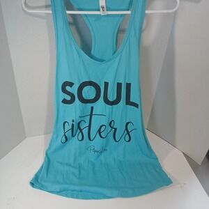 Ideal T by Next Level Women's XL Turquoise Scoop Neck Racerback Tank Soul Sister